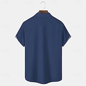 abordables Plantes tropicales-Homme Cocotier Plantes Tropicales Chemise Chemise hawaïenne Chemise Boutonnée Manche Courte Hawaïen Fête Tenue de plage Été Printemps Col Rabattu Impression 3D chemises à col Une poche avant Rouge