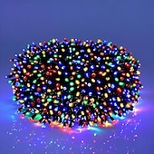 Недорогие LED ленты-15 м Гирлянды 800 светодиоды EL 5мм 1 монтажный кронштейн 1шт Разные цвета Креативные гирлянды Праздничные огни На открытом воздухе Праздник Свадьба 24 V