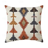 cheap Vintage Style-Geometric Western Vintage Decorative Toss Pillows Cover 1PC Soft Square Couch Cushion Case Pillowcase for Bedroom Livingroom Sofa Chair