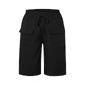 economico Pantaloncini-Per donna Chinos Shorts Essenziale Casual Lunghezza al ginocchio Vita Alta Semplice Fascia Elastica Comodo Morbido Confortevole Micro-elastico All&#039;aperto Streetwear Nero Arancione Verde Cachi Estate