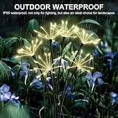 abordables Luces de camino y linternas-Luces solares decorativas para jardín, luces solares para exteriores, impermeables, para patio, porche, parterres, suministros de jardinería de hadas, regalos, adornos navideños.