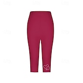 economico -Per donna Pantaloni capri Leggings Casual Athleisure Lunghezza al polpaccio Vita Alta Semplice Elastico in vita Foratura a caldo Traspirabilità Elasticizzato Vacanza Streetwear Abbigliamento