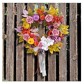 abordables action de grâces et décoration d&#039;automne-Couronne d&#039;automne pour porte d&#039;entrée, Thanksgiving, récolte d&#039;automne, décoration intérieure et extérieure, couronne de vigne de roses et de citrouilles, panneau de porche de ferme rustique suspendu