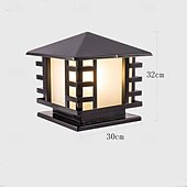 cheap Post Light-Outdoor Post Lamp 5W Aluminum LED Pillar Post Lantern Column Light Fixture for Yard Entrance Garden 110-240V