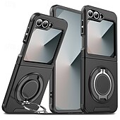 economico Cover Samsung-telefono Custodia Per Samsung Galaxy Z Flip 7 Z Flip 6 Copertura Posteriore Custodia ad adsorbimento magnetico con Supporto Resistente agli urti Retrò Cielo TPU PC Metallo
