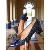 baratos década de 1950-Sapatos vintage femininos de couro envernizado com relevo de crocodilo - scarpins marrons de bico fino com laço grande e salto bloco para escritório, chás da tarde e roupas inspiradas nos anos 1950