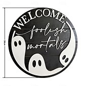 halpa Halloween-halloween etuoven seppele ovenripustin aave tervetuloa oven numero puinen käsityöt riipus