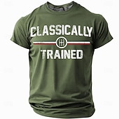 お買い得  メンズおもしろTシャツ-男性用クラシック訓練を受けたマニュアルギアシフト運転グラフィックショートスリーブTシャツ