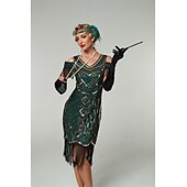 levne Šaty-Retro Řvoucí 20s 20. léta 20. století Bubenové šaty Šaty Úbory Velký Gatsby Svatební host Flitry Třásně Dámské Vánoce předvečer Všech svatých Karneval Párty a večer Svatební hostina loučení se
