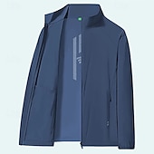 preiswerte Wasserdichte Jacken-Herren Outdoorjacke Wanderjacke Regenmantel Außen Sonnenschutz Wanderoutfits Wanderbekleidung Frühling Herbst Oberteil Camping / Wandern / Höhlenforschung Laufen Dunkelgrau Schwarz Blau