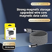 ieftine Cabluri Telefon Mobil-Cablu de încărcare tip C cu încărcare super rapidă și organizare magnetică - USB-C universal pentru iPhone, Huawei, Android, toate modelele de telefoane