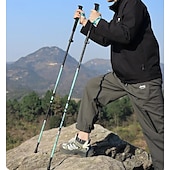 cheap Camping Accessories-Walking Stick Trekking Poles Collapsible Hiking Poles - Carbon Fiber, Trekking Sticks, Antishock and Quick Lock System, Telescopic, Collapsible, Ultralight
