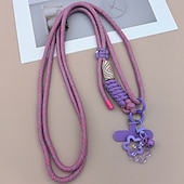 economico Lanyards e cinturini da polso per telefono-Nuovo telefono cellulare con ciondolo a forma di cartone animato, corda per appendere tracolla regolabile, etichetta stampata da donna, corda per appendere all&#039;aperto, viaggio, arrampicata, corda