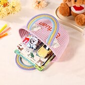 billiga Personliga presenter-Personlig barnväska med anpassat namn, flera typsnitt och färger, utformad för att inspirera kreativitet och självförtroende. Perfekt för skolresor, lekträffar eller vardagsbruk.