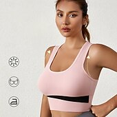 economico Reggiseni sportivi &amp; gilet-Per donna Reggiseno da yoga Reggiseno sportivo Reggiseno Pilates Top reggiseno Sostegno e protezioni Senza cuciture Anti-vibrazione Senza fili Blocco di colori Sport Abbigliamento sportivo Nero Rosa