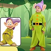 levne Chlapecké kostýmy-Pohádka Sněhově bílá Sedm trpaslíků Úbory Kostým Postavy z pohádek Animák Filmové kostýmy for Chlapecké Dětské předvečer Všech svatých Karneval Světový den knihy Výkon Vzdělávací převlékání Oblékán