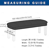 tanie Pokrowce na sofę-wodoodporne pokrowce do jadalni, rozciągliwy żakardowy pokrowiec na ławkę, antykurzowy, zdejmowany, nadający się do prania pokrowiec na siedzisko krzesła