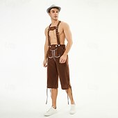 economico Uomini-Oktoberfest Lederhosen Cappello alpino Bavarese Tedesco Alpino Prati Per uomo Feste Festa della birra Panno in stile tradizionale