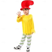 levne Chlapecké kostýmy-Zelená vejce a šunka Sam Já Jsem Kostým Postavy z pohádek cosplay Filmové kostýmy for Chlapecké Dívčí Děti předvečer Všech svatých Karneval Světový den knihy Výkon Vzdělávací převlékání Školní akce