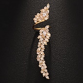 economico Anelli-Anello regolabile Matrimonio Retrò Argento Oro Strass Ali Prezioso Lusso 1 pezzo