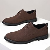 preiswerte Formell-Braune Derby-Schuhe aus hochwertigem Rindsleder für Herren mit glattem Kunstleder-Finish – klassisches Schuhwerk fürs Büro, formelle Anlässe und den Alltag