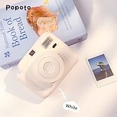 cheap Camera &amp; Photo-Lnstant Print Camera Kit with Mini Film Roll Built-in Flashlight Includes Felt Handbag and Album Perfect Gift for Women on Valentine&#039;s Day