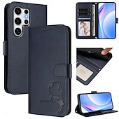 abordables Coques Samsung-téléphone Coque Pour Samsung Galaxy S25 S25 Edge S24 S24 FE S23 Ultra Plus S22 Plus Ultra A16 A55 5G A15 A14 Étui Portefeuille avec Support Fermeture Éclair Protection complète du corps Rétro TPU