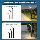 cheap Pathway Lights &amp; Lanterns-LED Solar Pathway Lights Outdoor RGB Pathway Lawn Light IP65 Waterproof Solar Lamp for Garden Walkway Path Driveway Patio Yard Decor  1PC