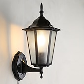 cheap Outdoor Wall Lights-Outdoor Light Fixtures Wall Mount Aluminium Waterproof Exterior Wall Lantern, Anti-Rust Outside Black Wall Sconce Porch Lights for House Garage, Doorway 85-265V
