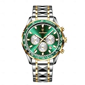 olcso Quartz órák-Férfi Kvarc Óra Luxus Nagy Dial Üzleti Lumineszcens Naptár Dátum Hét Vízálló Rozsdamentes Acél Óra