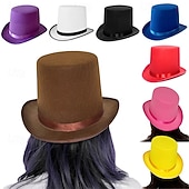 economico Accessori e altro-Cappello da mago, oggetti di scena magici, cappello Lincoln, cilindro più alto di 16 cm, cilindro da gentiluomo, cappello da ballo
