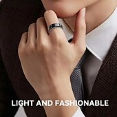 cheap Household Appliances-Stainless Steel Smart Ring with Digital Display - Pedometer Sleep and Swim Tracker Wireless Function IP68 Water Resistant Stylish Unisex Design Compact and Stylish Gift for Men and Women