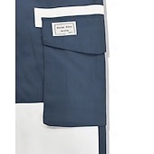 cheap Cargo Pants-Men's Cargo Pants Trousers Techwear Elastic Waist Drawstring Multi Pocket Color Block Wearable Outdoor Daily Camping &amp; Hiking Fashion Classic Black Blue