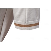 economico Polo Elite da Uomo-Per uomo Per maschio Tinta unica Strisce verticali Polo Maglione polo lavorato a maglia Manica Corta Collo ripiegato Colletto Polo Zip a un quarto Moderno Formale Lavoro Sport &amp; Outdoor Con zip