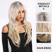 levne Syntetické trendy paruky-Syntetické paruky Bouncy Curl Rovné, bláznivé Vrstvený střih S ofinou na stroji Paruka 24&quot; A1 Umělé vlasy Dámské Klasické tlusté Pohodlné Blonďatá