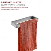 cheap Towel Bars-Towel Bar Towel Rack 304 Stainless Steel Wall Mounted Bathroom Hardware Towel Holder for Bath Towels, Rustproof Towel Rail for Kitchen, Shower, Hotel Use, Heavy Duty Polished Finish