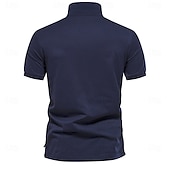 preiswerte Herren Elite Polo-Herren Männlich Blumen Blumenmuster Polo Strick-Polopullover Kurzarm Umlegekragen Polokragen Modern Formell Arbeit Sport &amp; Outdoor Knöpfe Drucken Frühling Rubinrot Weiß Hellblau