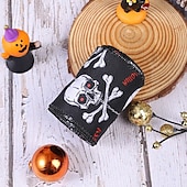 cheap Halloween Wreaths &amp; Floral Decorations-Halloween Burlap Ribbon Rolls with Spider Print, Edge Ribbons for DIY Crafts, Halloween Wreaths, Gift Wrapping and Party Decorations