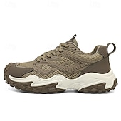 preiswerte Sneaker für Herren-Olivgrüne Wander-Sneaker für Herren – strapazierfähige Outdoor-Wanderschuhe mit atmungsaktivem Mesh und robuster Sohle für Trail-Walking, Camping und den täglichen Gebrauch im Freien