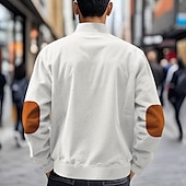 cheap Men&#039;s Jackets &amp; Coats-Men&#039;s Lightweight Jacket Corduroy Jacket Casual Jacket Vacation Daily Pocket Spring Fall Color Block Fashion Classic Stand Collar Regular Apricot Black White Yellow Wine Jacket