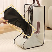 お買い得  収納＆整理-再利用可能なトールブーツ収納バッグ4個パック、ハイカットスニーカー用の防塵吊り下げ式シューズオーガナイザー
