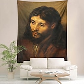 halpa Uskonnollinen kudos-Keskiaikainen Gobeliini Keskiaika Jeesus Roikkuva Gobeliini Seinätaide Suuri Gobeliiniseinämaalaus Valokuva Tausta Viltti Verho Koti Makuuhuone Olohuoneen Koristelu