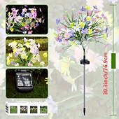 cheap Landscape Lights-2PCS Solar Simulation Flower Lawn Light LED Path Light Outdoor Waterproof Villa Garden Park Walkway Terrace Driveway Holiday Party Landscape Decoration