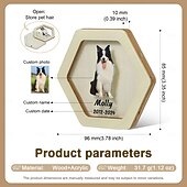 cheap Memorial Gift-Personalized Pet Hair Memorial Gift, Custom Pet Photo Name, Pet Remembrance Ornament to Hold Fur, Sympathy Gift for Dog Cat Loss, Eternal Memory for Pet Owners