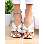 cheap Vacation Sandals-Women&#039;s Burgundy Bowknot Satin Strap Flip-Flop Sandals, Square-Toe, Soft Footbed, Casual Chic Style for Daily Wear, Backyard Party, Picnic or Date Outfits