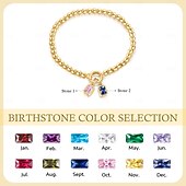 economico I regali-Bracciale con ciondolo con pietra portafortuna - due pietre portafortuna personalizzate da indossare al polso per un tocco di romanticismo. È un regalo perfetto per tua moglie/mamma/fidanzata per San