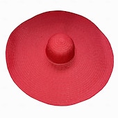 preiswerte Hüte-übergroßer Strand-Strohhut Damenmode großer Sonnenhut mit breiter Krempe Sommer-Roll-up-weicher Sonnenhut geeignet für Strandhut faltbar