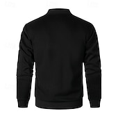 preiswerte Lässige Jacken-Herren Leichte Jacke Freizeitjacke Urlaub Täglich Tasche Frühling Herbst Einfach Mode Klassisch Stehkragen Regulär Schwarz Blau Grau Jacken