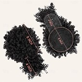 economico Code-Coda di cavallo con coulisse per donne nere, coda di cavallo afro con ciocca crespa e riccia, estensione con frangia, acconciatura nera, coda di cavallo con capelli naturali