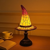 Недорогие Декоративные огни-1 шт. ретро смоляная шляпа ведьмы светильник уникальный ночной светильник для спальни прикроватный светильник атмосфера праздника Хэллоуин декоративный светильник usb-разъем